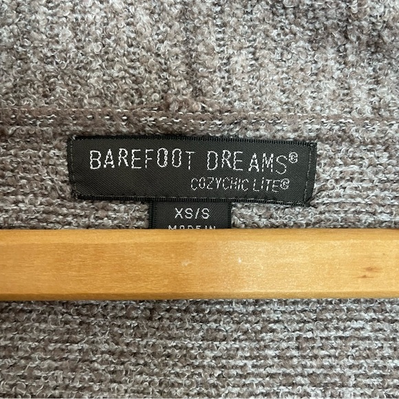 Barefoot Dreams Mauve-Brown Cozy Chic Lite Knit Chenille Cardigan Sweater XS/S - Picture 3 of 4